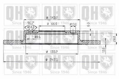 QUINTON HAZELL bdc3477 -  Тормозной диск